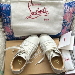 NEW Christian Louboutin sneakers! Sadly worn around the house, once!